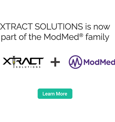 XTRACT SOLUTIONS is now part of the ModMed® family - XTRACT logo + ModMed logo - learn more button